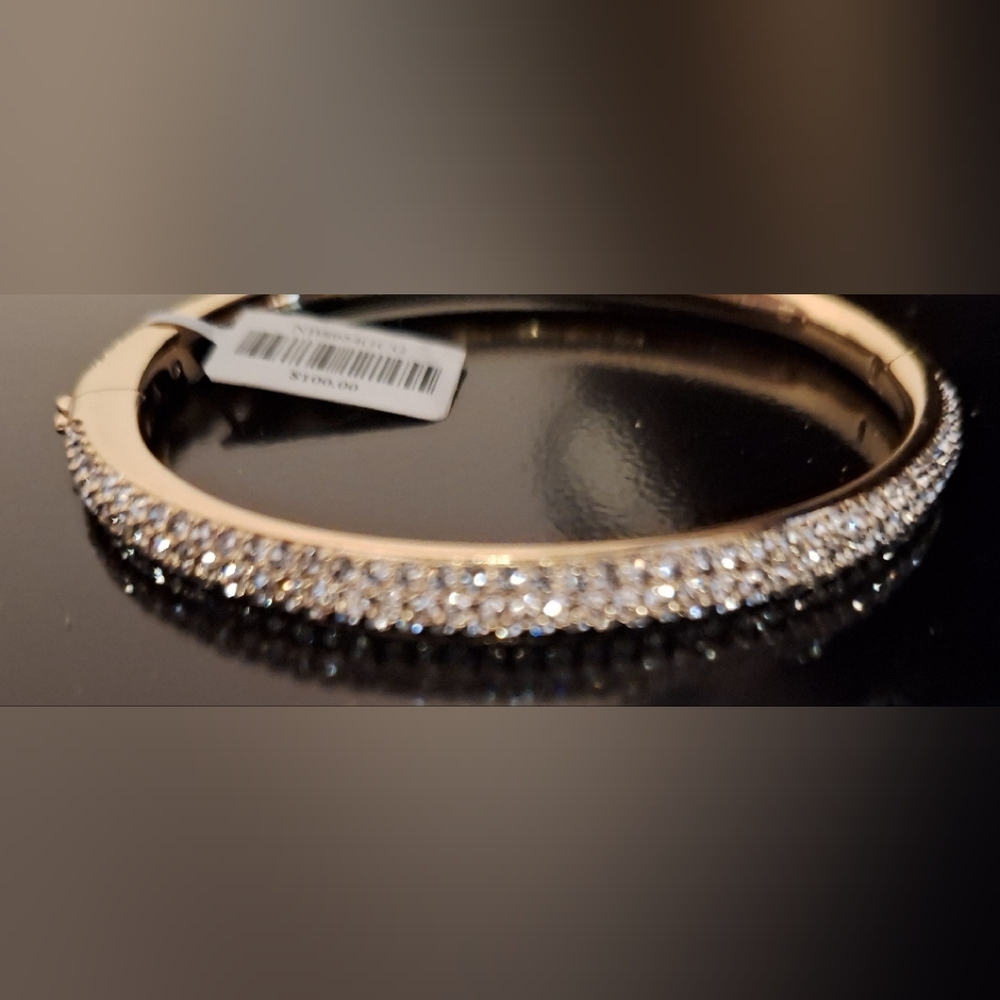 NEW RAVIF ELEGANT GOLD-TONE RHINESTONE BRACELET NWT
